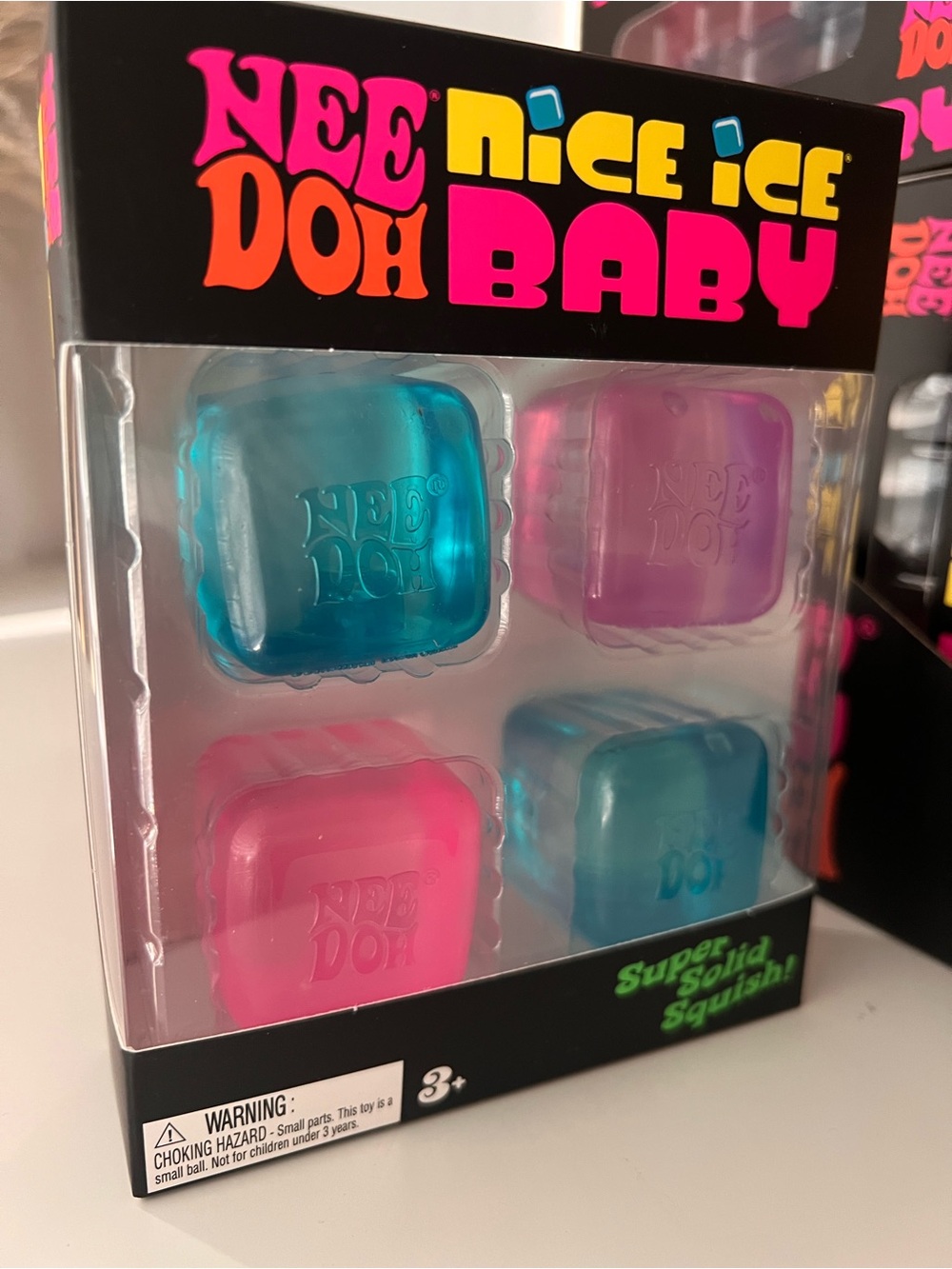 Nice Ice Baby Kids Squishy Toy Set - Blue, purple & Pink